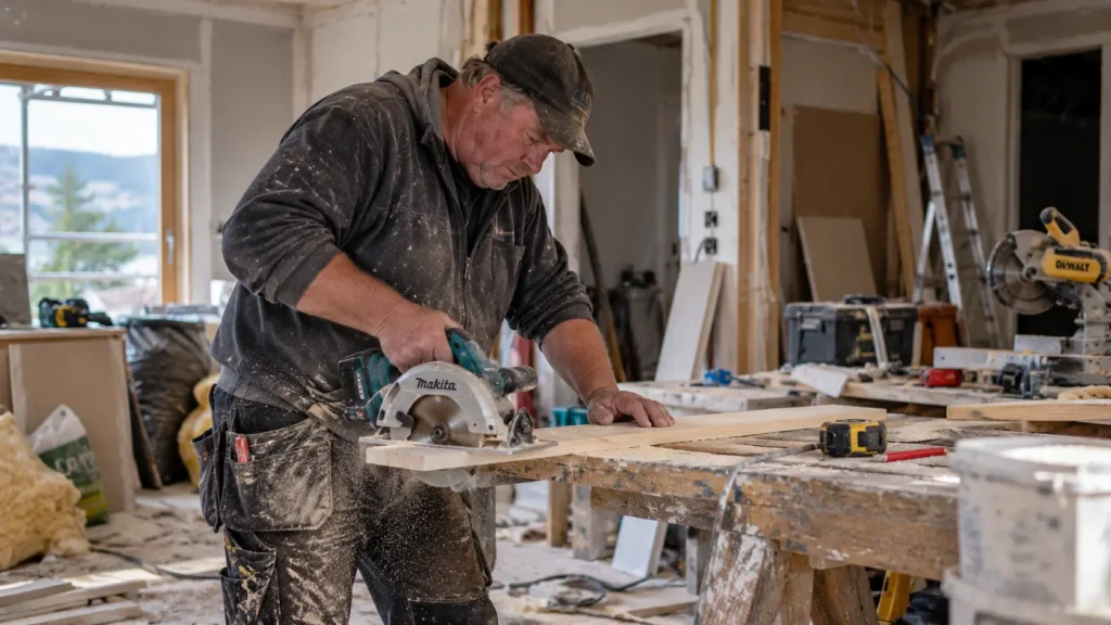 Håndverker i arbeid – eksempel på en lokal tjenestebedrift